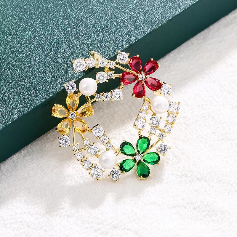 Women'S Accessories Manufacturers - Populaire zirkoon broche ontwerp broche prachtige