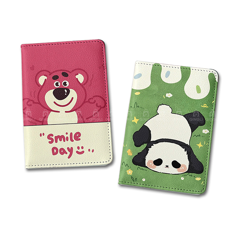 Women'S Accessories Wallet - Leuke Panda Paspoorthoes Meisje Cartoon Roze