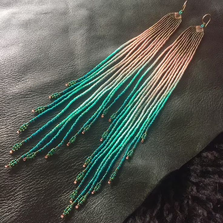 Tassel Earrings Boho - Oorbellen met rijstkralen Kleurverloop Kwasten Bohemen