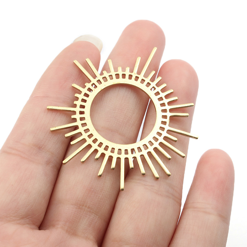 Tassel Earrings Boho - 5 stks/partij Ruwe Messing Zon Burst