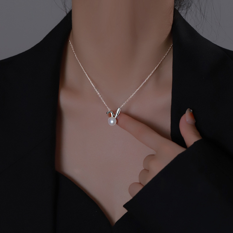 Schattige Konijn Parel Hanger  - Women Accessories Meaning recensie en prijs