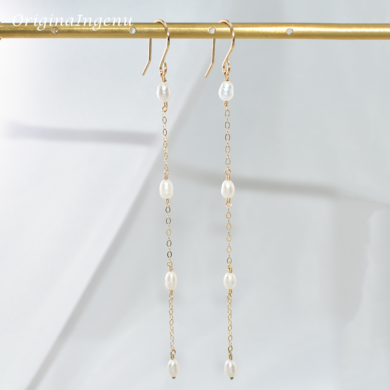 14K Gold Filled Natural Pearl  - Tassel Earrings Boho recensie en prijs