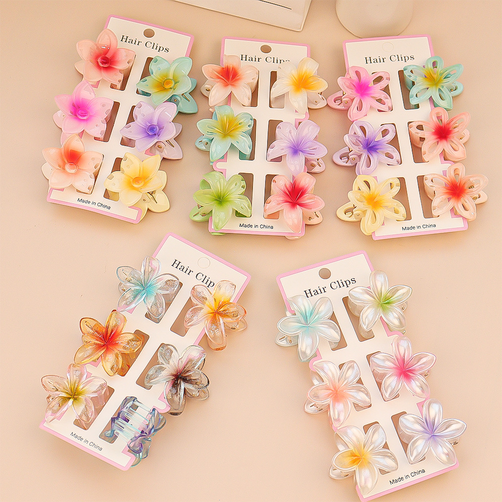 6 stuks mode kleurrijke transp - Hair Claw Clip Set recensie en prijs