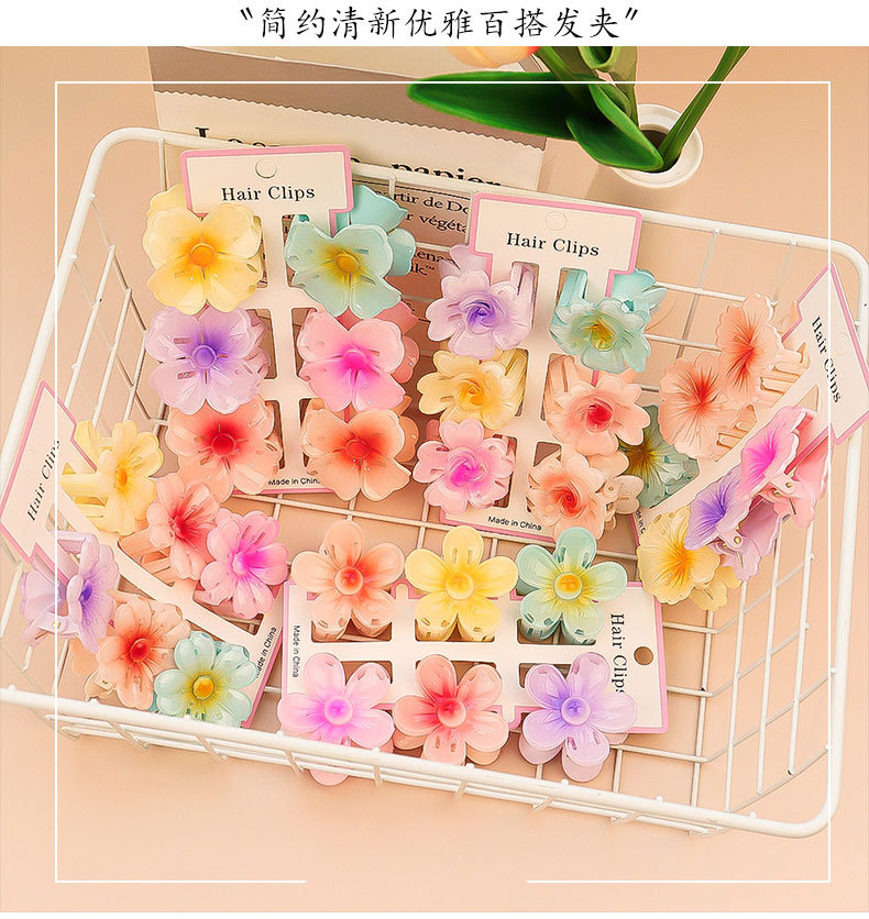6 stuks mode kleurrijke transp - Hair Claw Clip Set recensie en prijs