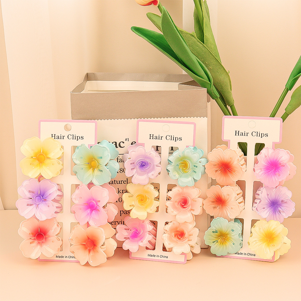 6 stuks mode kleurrijke transp - Hair Claw Clip Set recensie en prijs