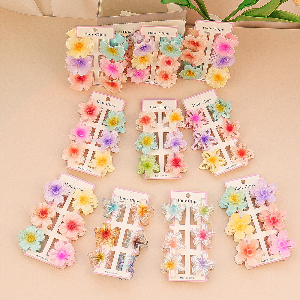 6 stuks mode kleurrijke transp - Hair Claw Clip Set recensie en prijs