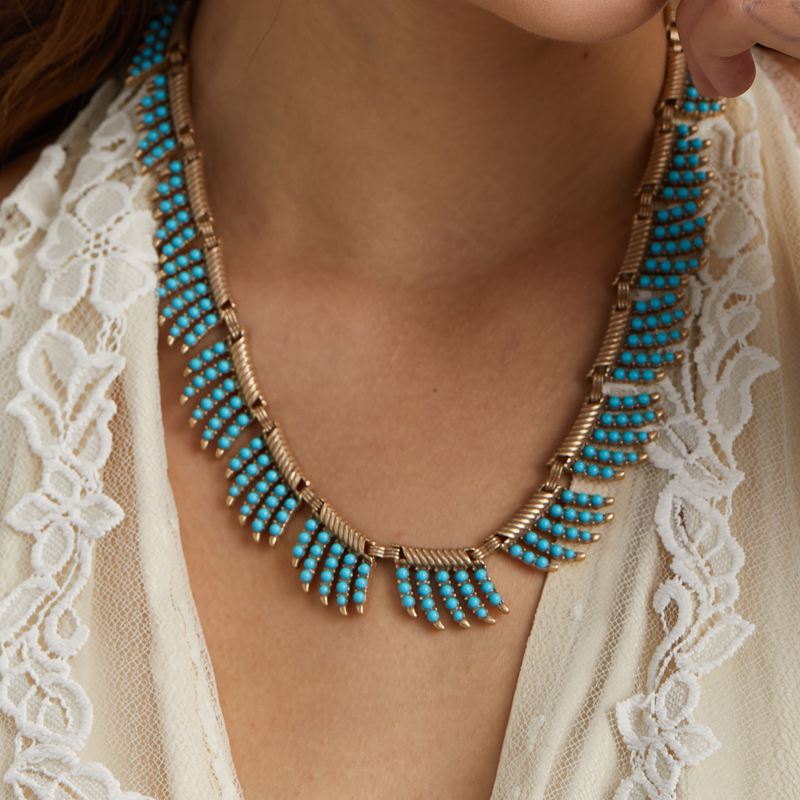 Vintage turquoise ketting voor - Women'S Accessories Trends 2026 recensie en prijs
