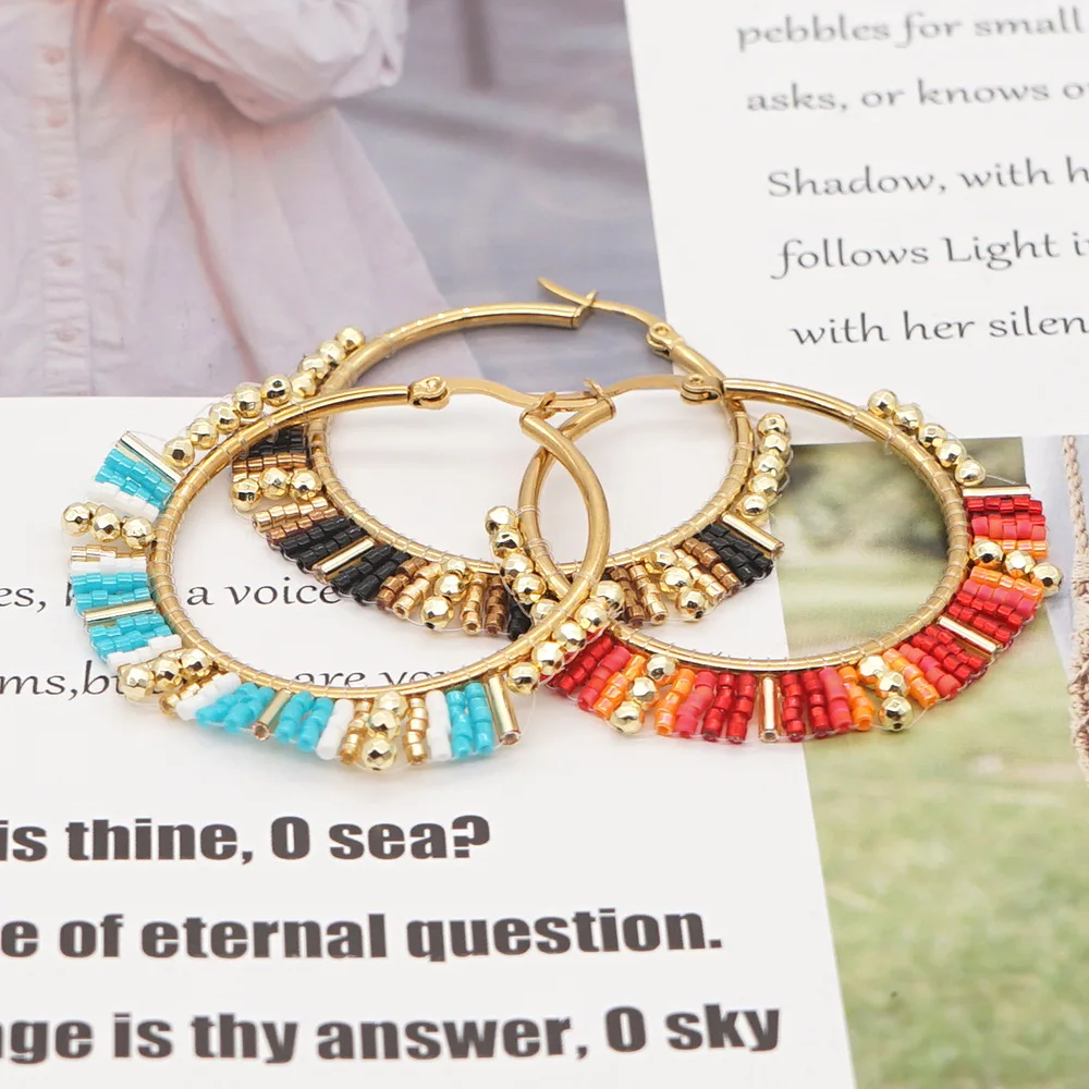 Grote Cirkel Oorbellen Hand Kr - Tassel Earrings Boho recensie en prijs