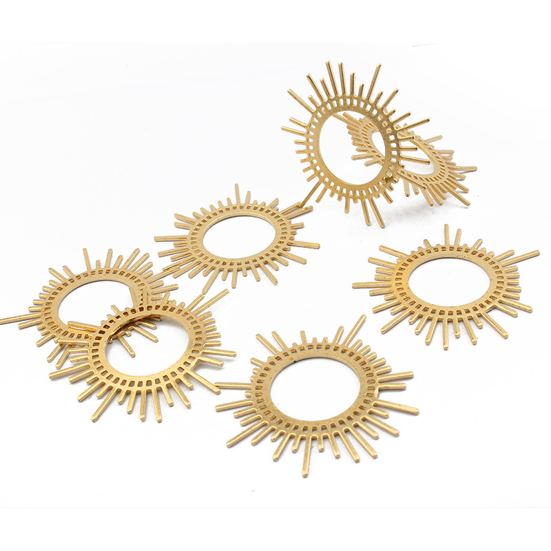 5 stks/partij Ruwe Messing Zon - Tassel Earrings Boho recensie en prijs