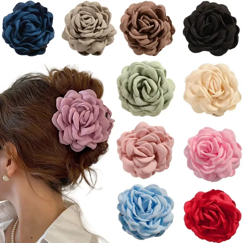 Franse Stof Rose Bloem Haar Kl - Hair Claw Clip Set recensie en prijs