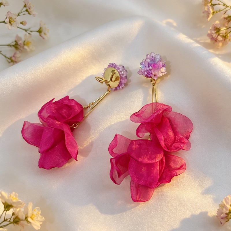 Nieuwe mode bloem kwast clip-o - Tassel Earrings Boho recensie en prijs