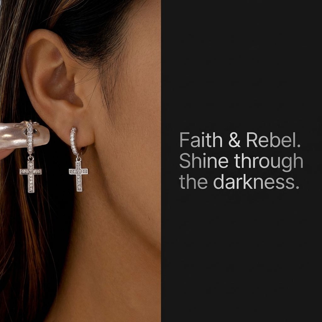 Briljante CZ Cross Drop Oorbel - Women Accessories Meaning recensie en prijs
